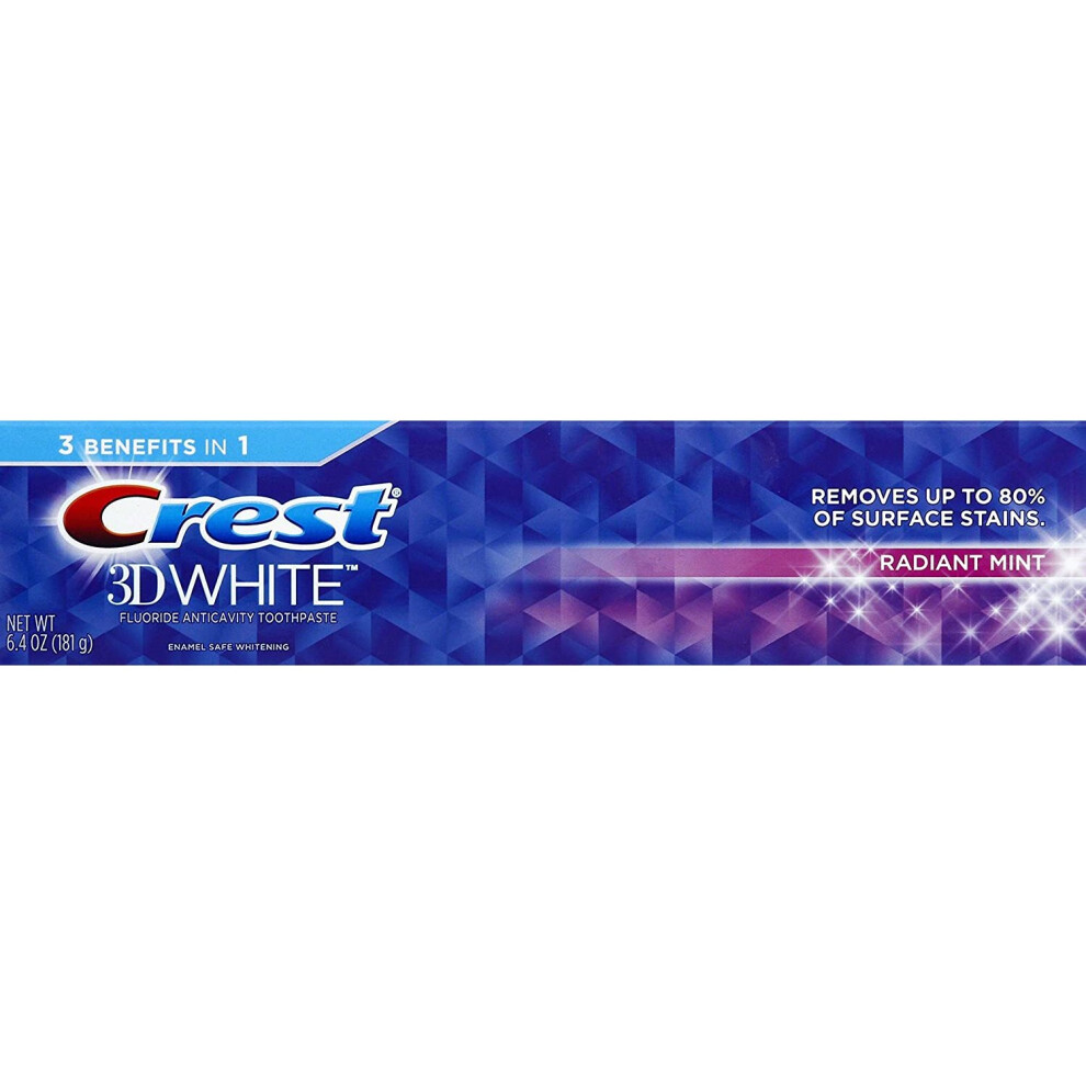 CREST 3D WHITE, WHITENING TOOTHPASTE RADIANT MINT, 181 G