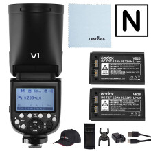 Godox Strobe Light V1-Nikon Round Head Camera Flash Speedlite Kit for Portrait Photography