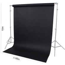 Photo Studio Paper Black 1.35m x 10m Seamless Backdrop
