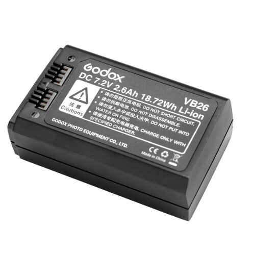 Godox VB26 Li-ion Battery for Godox V1 Strobe Flash - Spare Power for Extended Shoots