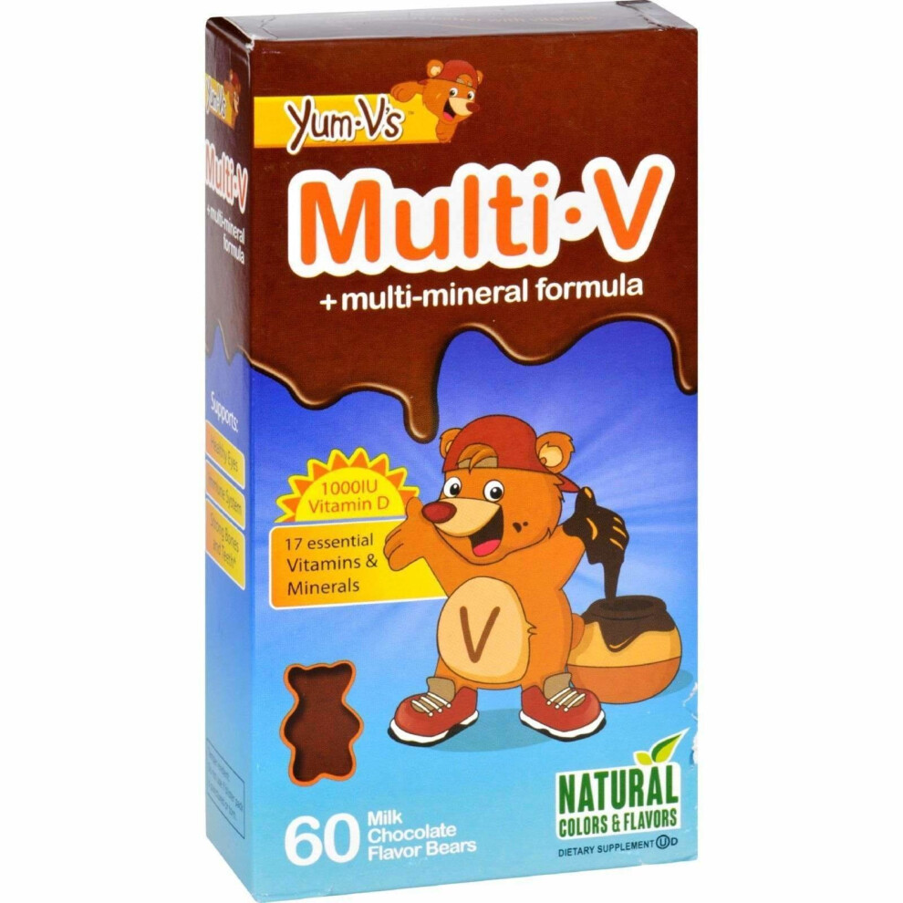 Yum V'S Multi-V Plus Multi-Mineral Formula Milk Chocolate - 60 Bears