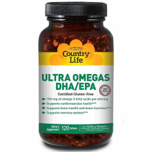 Country Life Vitamins, Omegas,Ultra 120 Sgel