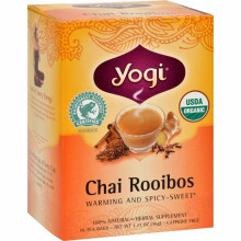 Yogi Tea, Chai Rooibos, Sans Caféine, 16 Sachets de Thé, 1,27 oz (36 g)