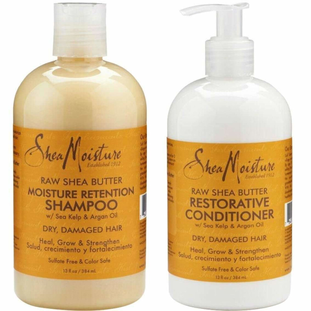 Shea Moisture Raw Shea Butter Restorative Shampoo & Conditioner Bundle