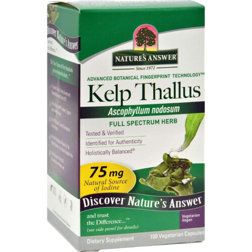 Nature's Answer, Kelp-Thallus, 100 Vegetarische Kapseln