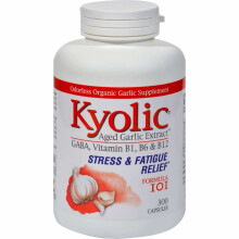Kyolic, Extrait d'Ail Vieilli, Soulagement du Stress & de la Fatigue, Formule 101, 300 Capsules
