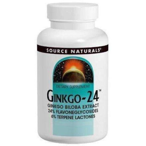 Source Naturals, Ginkgo-24, 120 mg, 120 Comprimés