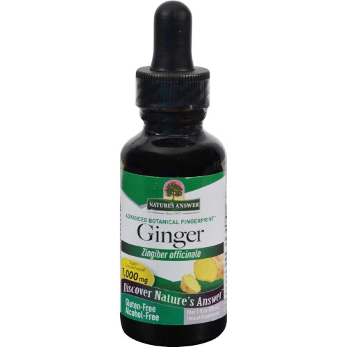 Nature's Answer, Racine de Gingembre, Extrait Fluide, Sans Alcool, 1 000 mg, 1 fl oz (30 ml)