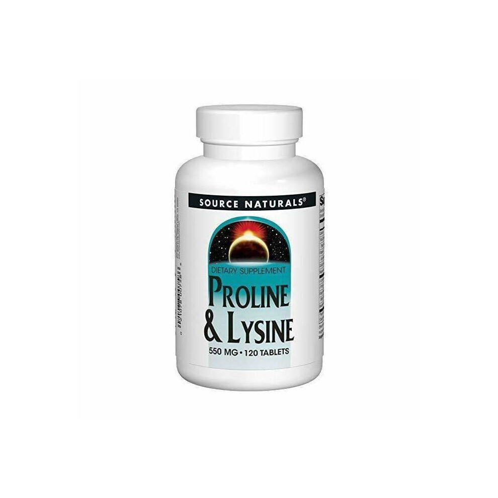 Source Naturals L-Proline/L-Lysine 550 Mg 120 Tablet