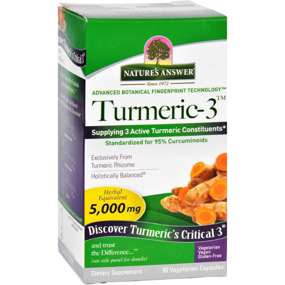 Nature's Answer Turmeric-3 - 90 Vegetarian Capsules