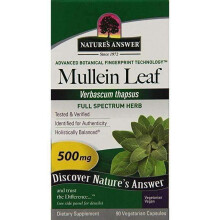 Nature's Answer, Königskerzenblatt, 500 mg, 90 Vegetarische Kapseln