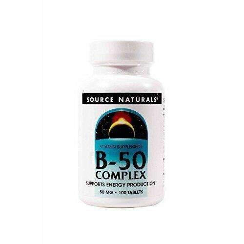 Source Naturals, B-50 Komplex, 50 mg, 100 Tabletten