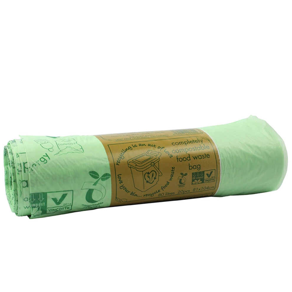 Vegware Compostable Bin Liners 80 Litres - 1x20