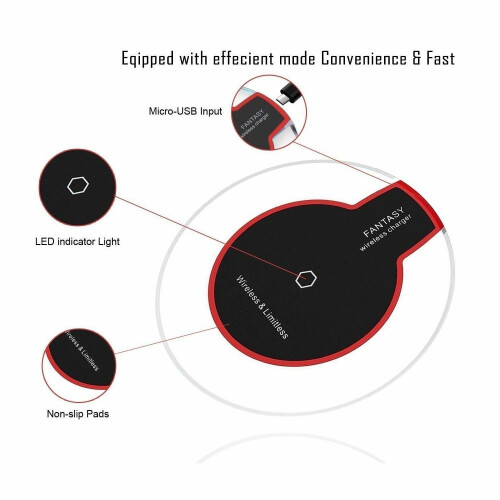 Ranpo Fast Qi Wireless Charger Dock Charging Pad For Samsung Galaxy 2
