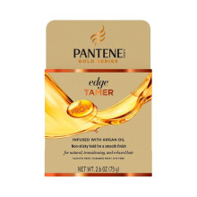 Pantene Pro-V Gold Series Edge Tamer à l'huile d'argan — Dompte les bords, tenue durable 2,6 oz