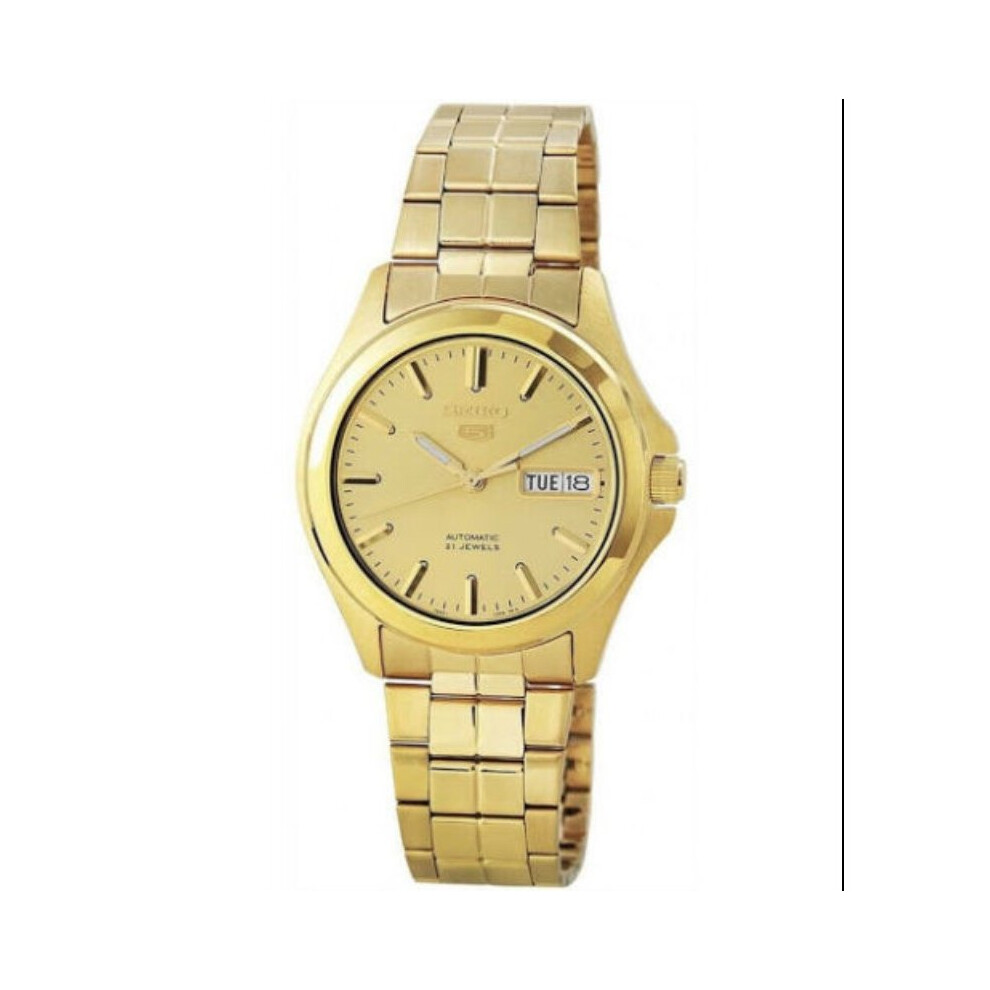Seiko 5 Automatic Full Gold PVD Stainless Steel Men's Watch SNKK98K1