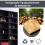 Homcom HOMCOM CD DVD Media Storage Shelves Display Shelf Racks Wooden Frame Black 5