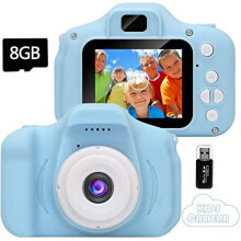(Blue) Kids Camera,Mini Rechargeable Child Digital Camera