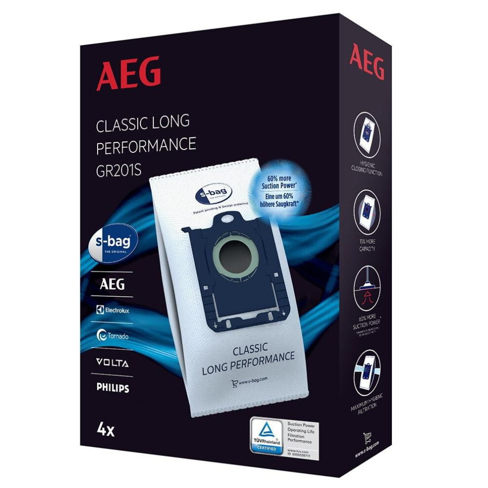 AEG CLASSIC LONG PERFORMANCE VACUUM CLEANER BAGS