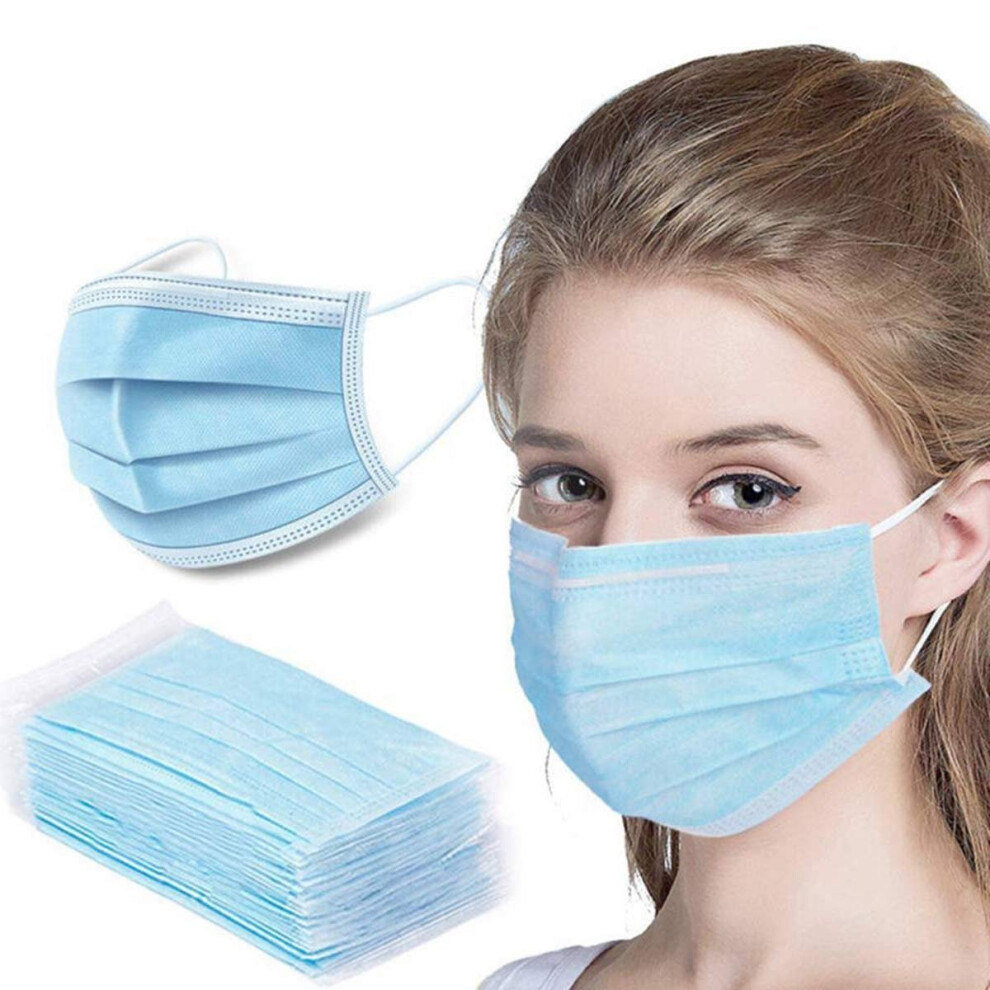 (100) Face Mask Disposable Surgical 3 Layers,Dental Hygiene Mouth Guard 5000007863603