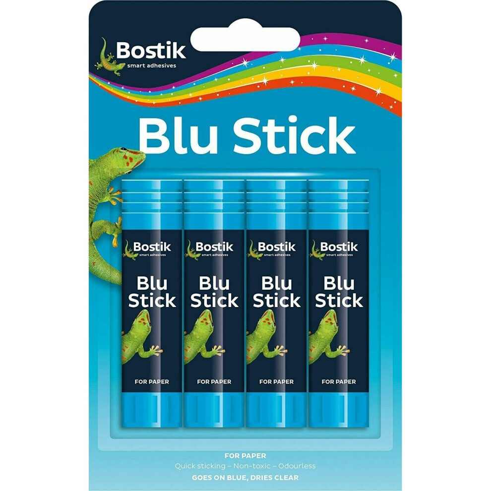 Bostik bostick blu tack adhesive glue sticks Pack of 4 x 8g