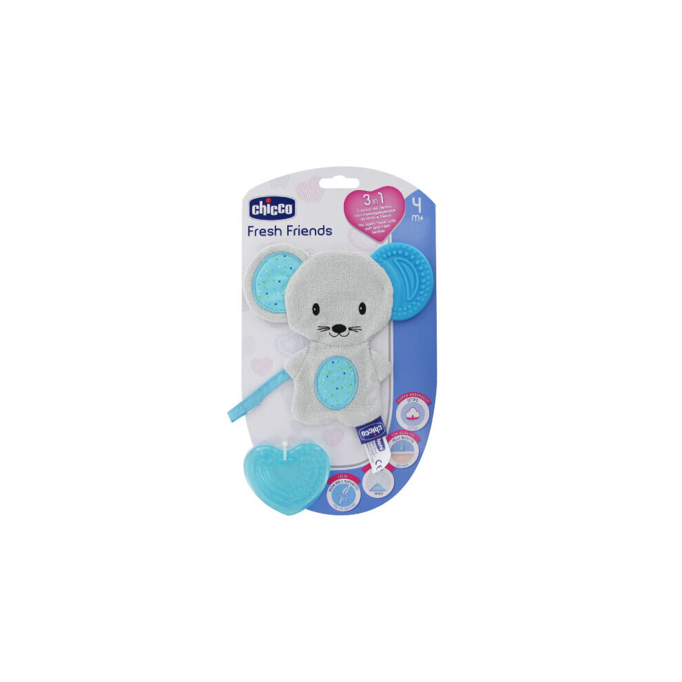 Chicco Fresh Friends Teether 3 In 1 Blue 4m+