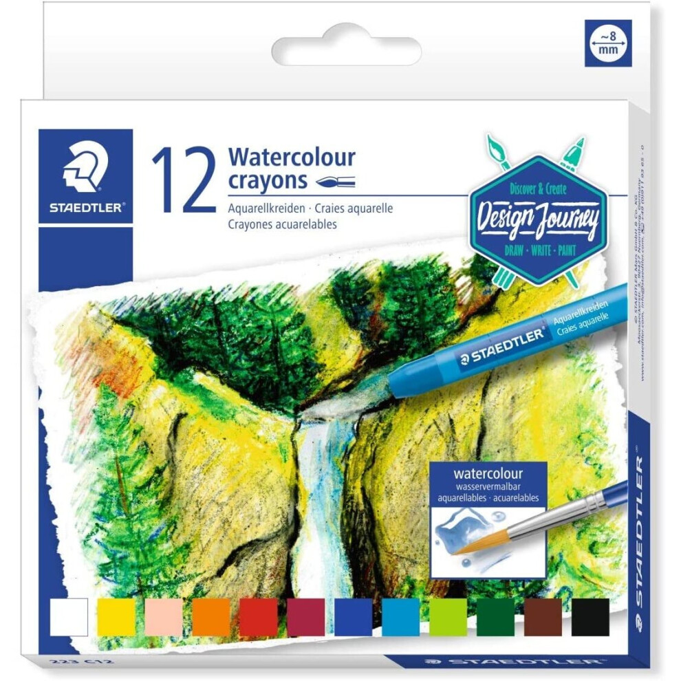 STAEDTLER Watercolour Karat Aquarell Crayons Multi-Colour (Pack of 12)