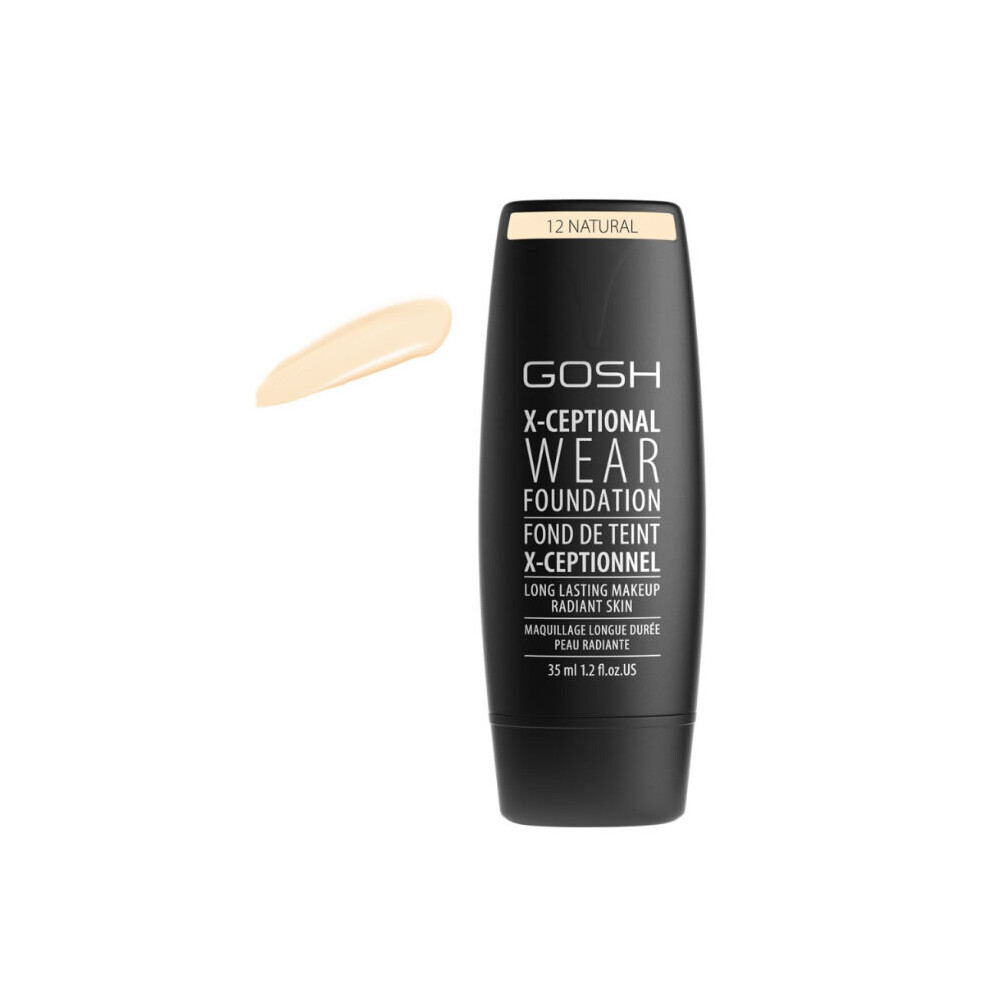 Gosh X-Ceptional Wear Foundation Long Lasting Makeup 12 Natural 35Ml