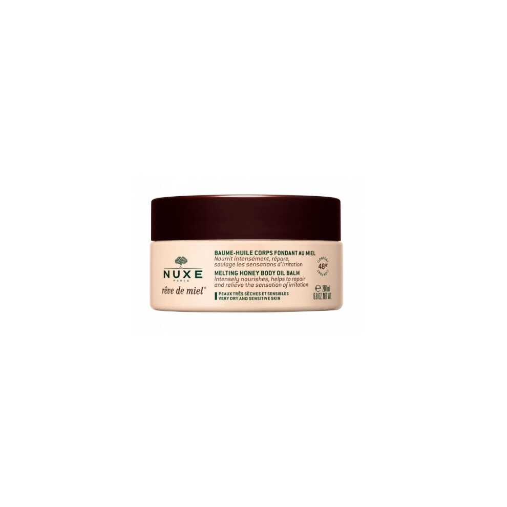 Nuxe Body Oil Balm Moisturiser Reve de Miel 200ml Melting Honey & Botanical Oils