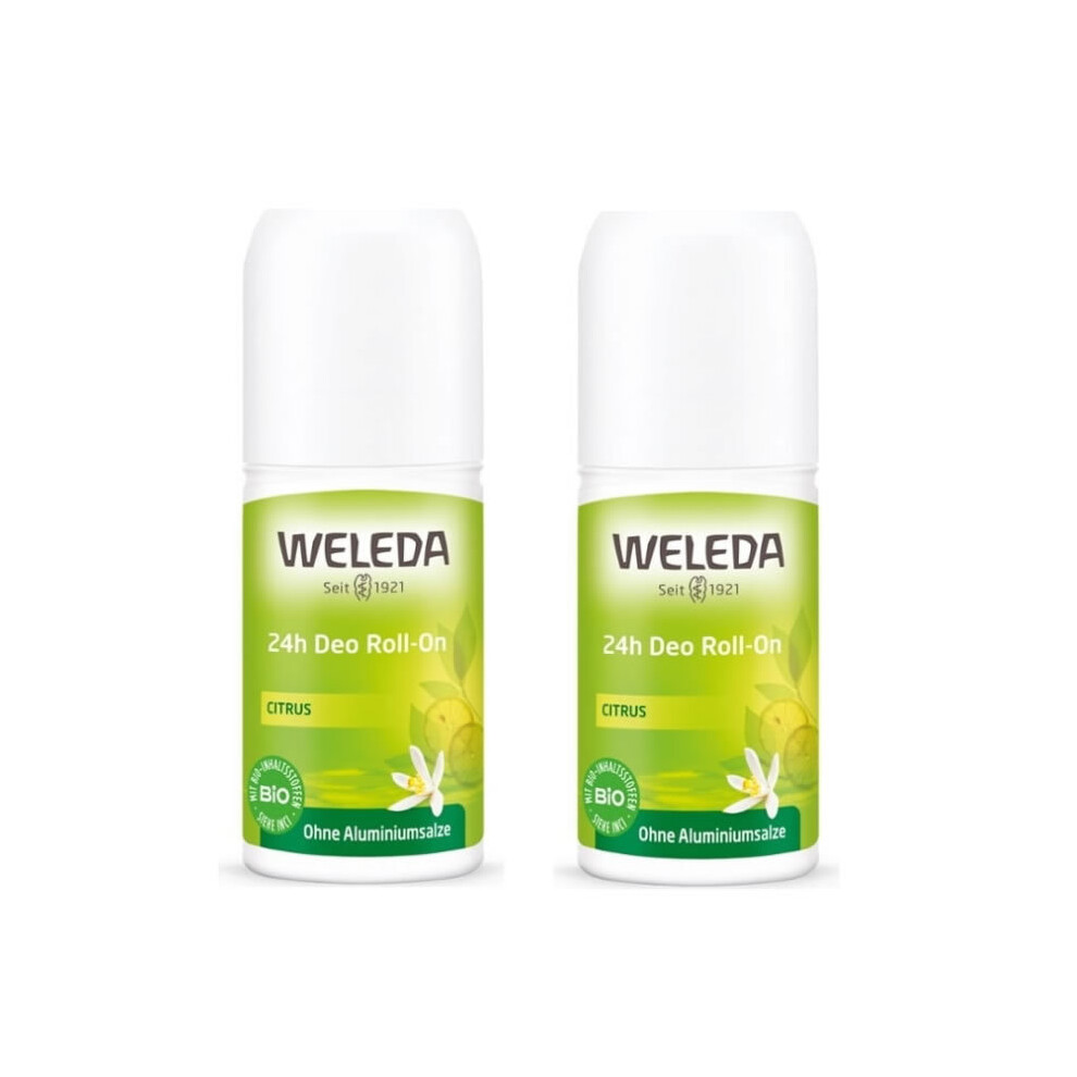 Weleda 24H Deodorant Citrus Roll-On 2X50ml