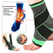 (XL) Foot Brace Ankle Support Brace Strap Compression Elastic Bandage Wrap