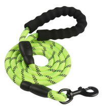 (Green, 150*1.2 cm) Dog Rope Leash Slip Lead Nylon Collar Training Pet Strap Adjustable Lead