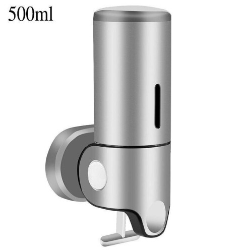 (Silver, 500ml (1Bottle )) Bathroom Shower Soap SHampoo Gel Dispenser Pump Wall Monted 500ML/1000ML/1500ML
