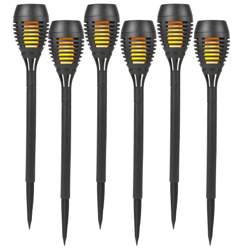 Grundig (6) Plastic Solar Powered 12 LED Garden Light Lamp