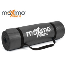 (Black) Maximo Exercise Mat NBR Fitness Mat - Multi Purpose - 183 x 60 x 1.2 centimetres - Pilates, Yoga, Sit-Ups, Planks, Stretching, Push-ups, Home, Gym.