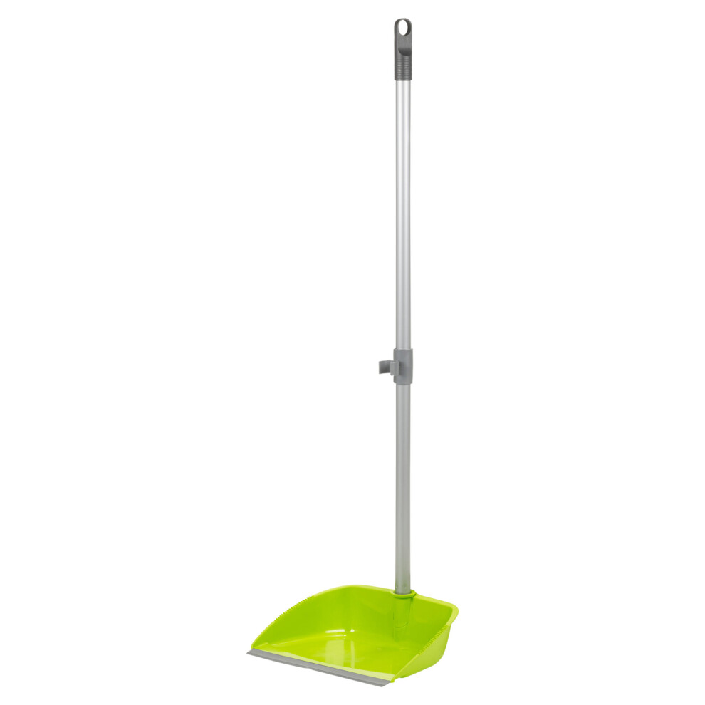 (Green) Long-Handled Dustpan & Soft Brush Set