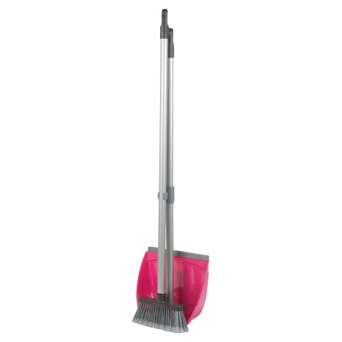 URBN Living (Pink) Long-Handled Dustpan & Soft Brush Set 2