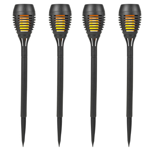 Grundig (4) Plastic Solar Powered 12 LED Garden Light Lamp