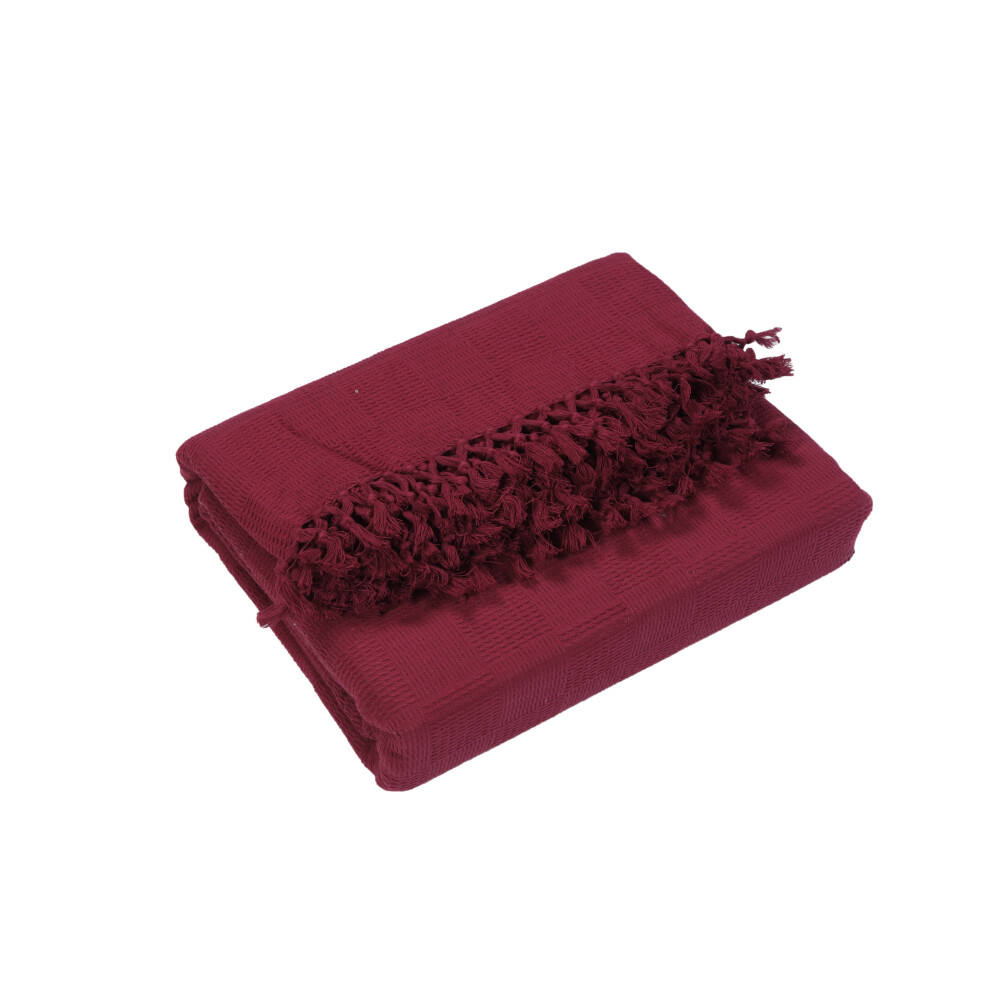 (Magenta, 50" x 60") Ascot cotton throws / Blankets