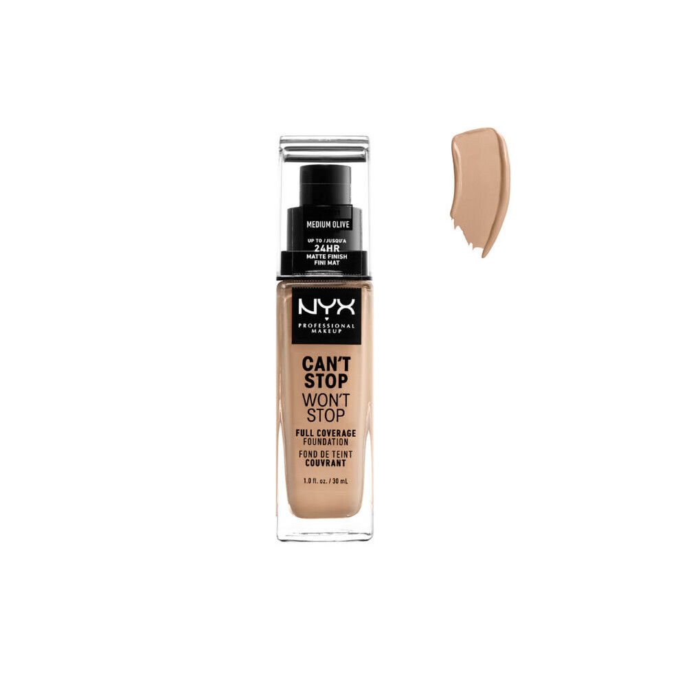 Nyx CanÂ´t Stop WonÂ´t Stop Full Coverage Foundation Medium Olive 30ml