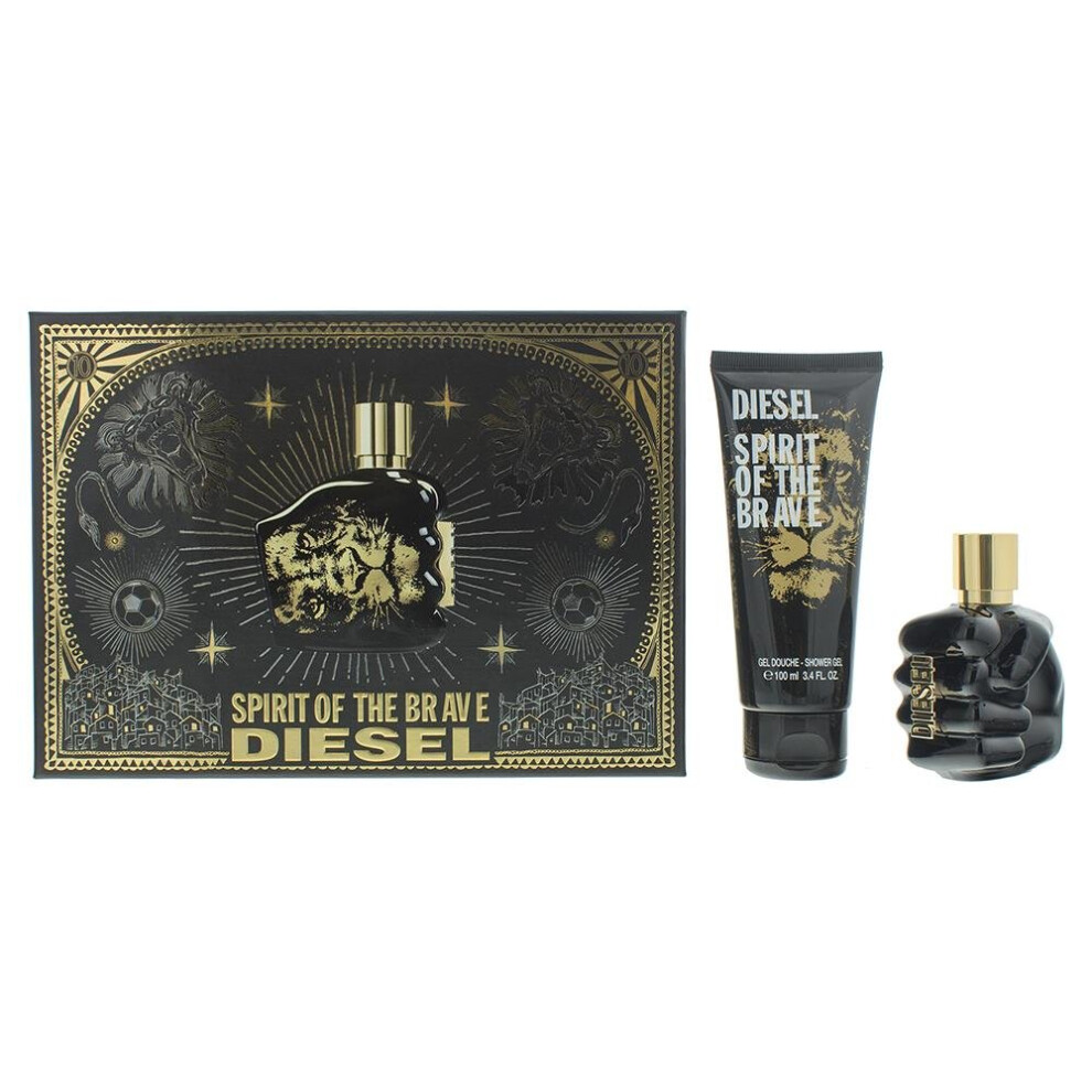 Diesel Spirit Of The Brave Geschenkset 50ml EDT + 100ml Douchegel