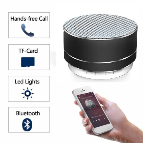 Ranpo Μίνι μεταλλικό ασύρματο ηχείο Bluetooth 360 μοιρών Stereo Surround Sound 1