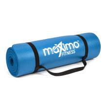 (Blue) Maximo Exercise Mat NBR Fitness Mat - Multi Purpose - 183 x 60 x 1.2 centimetres - Pilates, Yoga, Sit-Ups, Planks, Stretching, Push-ups, Home, Gym.