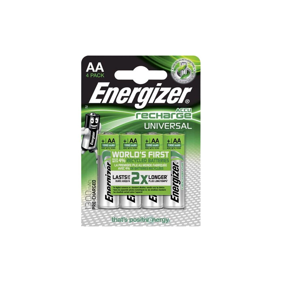 4pk Energizer AA Rechargeable Batteries - 4 x AA Batteries