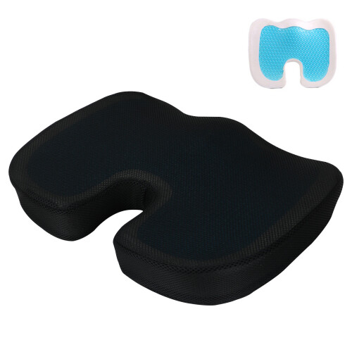 ORTHOPEDIC GEL OFFICE CAR CHAIR SEAT CUSHION BACK SUPPORT COCCYX SCI on