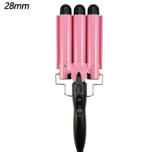 (28mm) Electric Ceramic Triple Barrel Hair Curler, Crimper & Waver