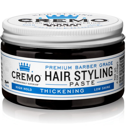 Cremo Ανδρική Πάστα Μαλλιών - Πάστα Πάχυνσης με Υψηλή Στήριξη και Χαμηλή Λάμψη, 4 Oz