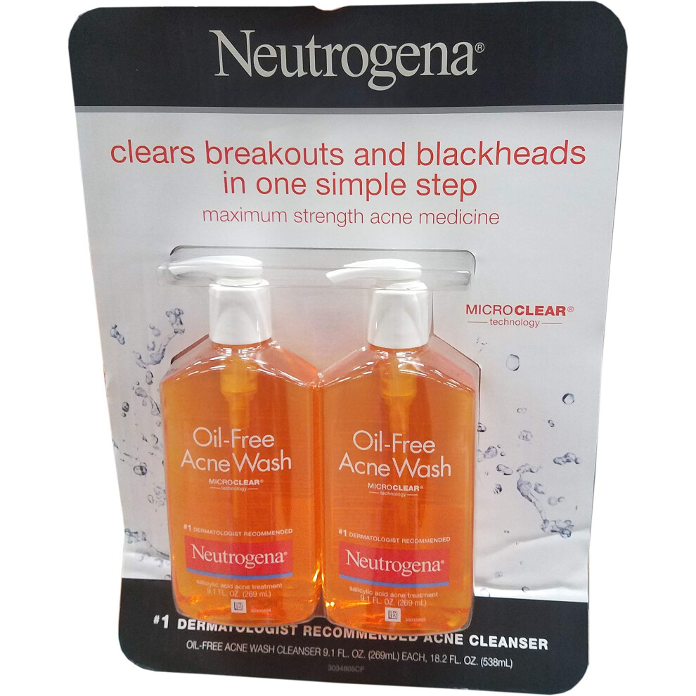 Neutrogena Oil Free Acne Wash, 18.2 Ounce