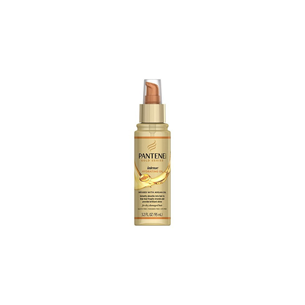 Pantene Hair Oil Treatment Sulfate Free Intense Hydrating Pro-V Gold Series for Natural and Curly Textured Hair 3.2 fl oz