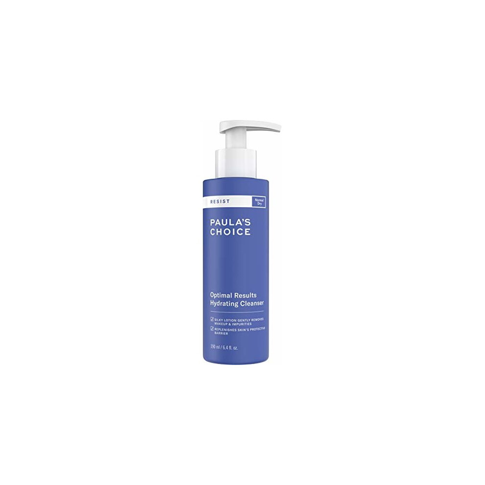 Paula's Choice RESIST Optimal Results Hydrating Cleanser, Green Tea & Chamomile, Anti-Aging Face Wash, Dry Skin, 6.4 Ounce